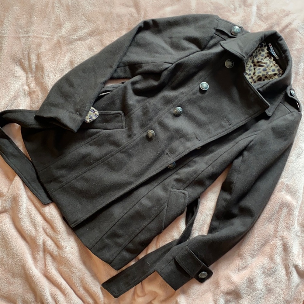 Poppy’s brown pea coat size medium